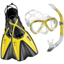 Kit PMT (palmes,masque,tuba) snorkeling enfant OCEO spring blue BEUCHAT