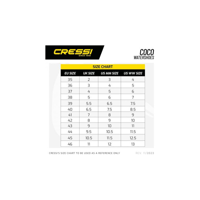 Chaussures KIWI noir/rouge Semelles blanches CRESSI