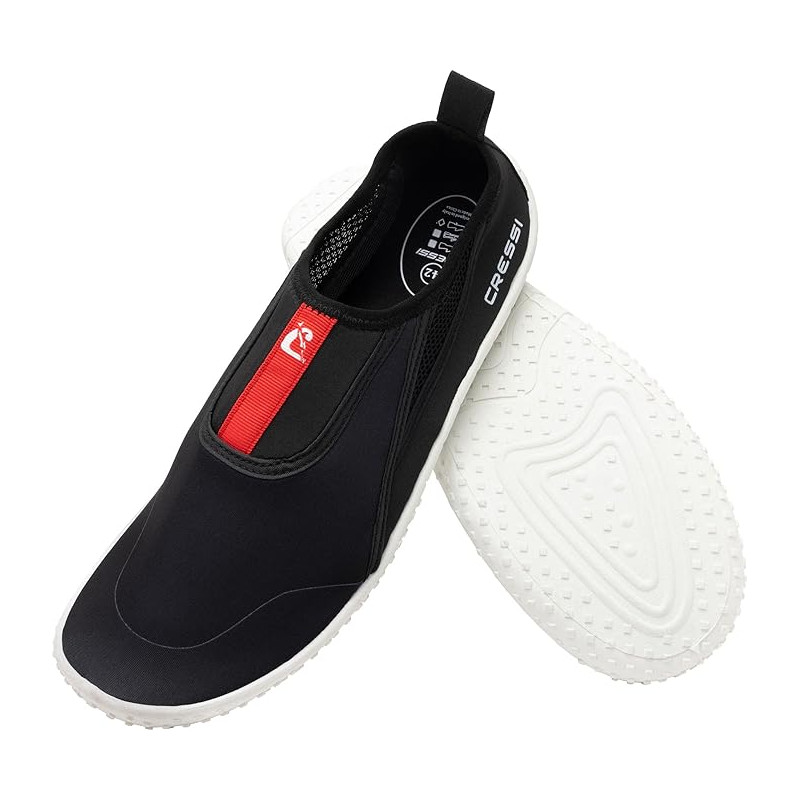 Chaussures KIWI noir/rouge Semelles blanches CRESSI