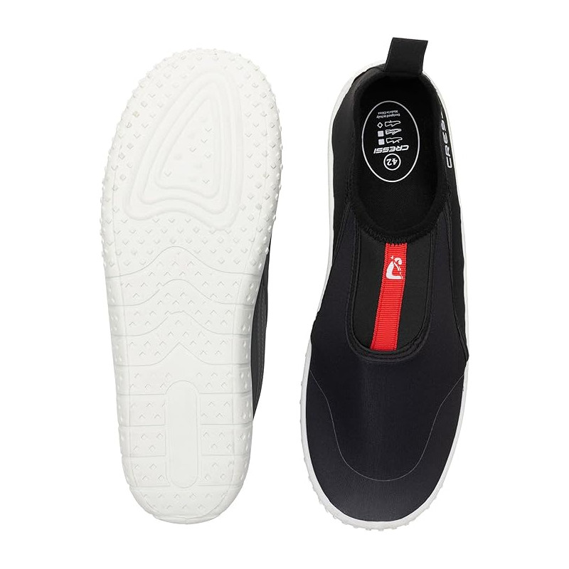 Chaussures KIWI noir/rouge Semelles blanches CRESSI