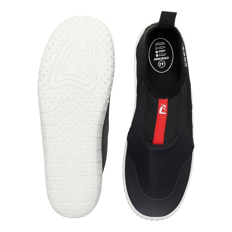 Chaussures KIWI noir/rouge Semelles blanches CRESSI